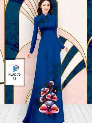Vải Áo Dài Hoa In 3D AD NVAD79 45